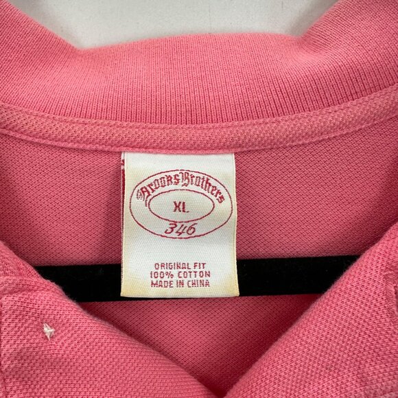 Brooks Brothers Mens Pink Polo Shirt XL Original Fit 100% Cotton - Picture 4 of 10